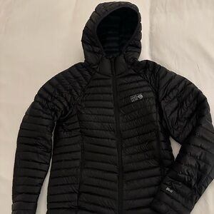 NEW MEN S SMALL MOUNTAIN HARD WEAR 800 DOWN JACKET GHOST WHISPERER HOODY 2 Black